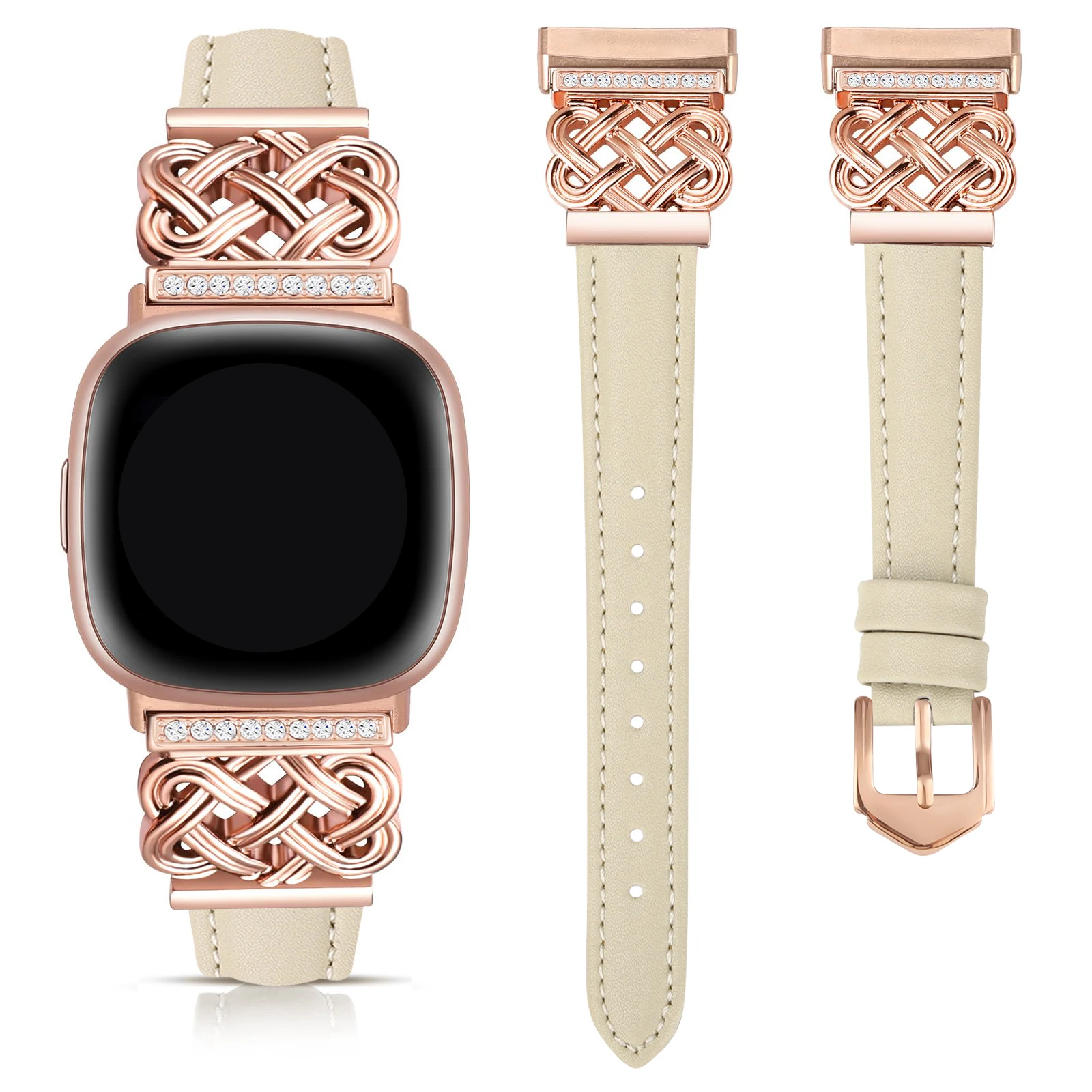 Premium Leather Smartwatch Strap with Interlocking Latch