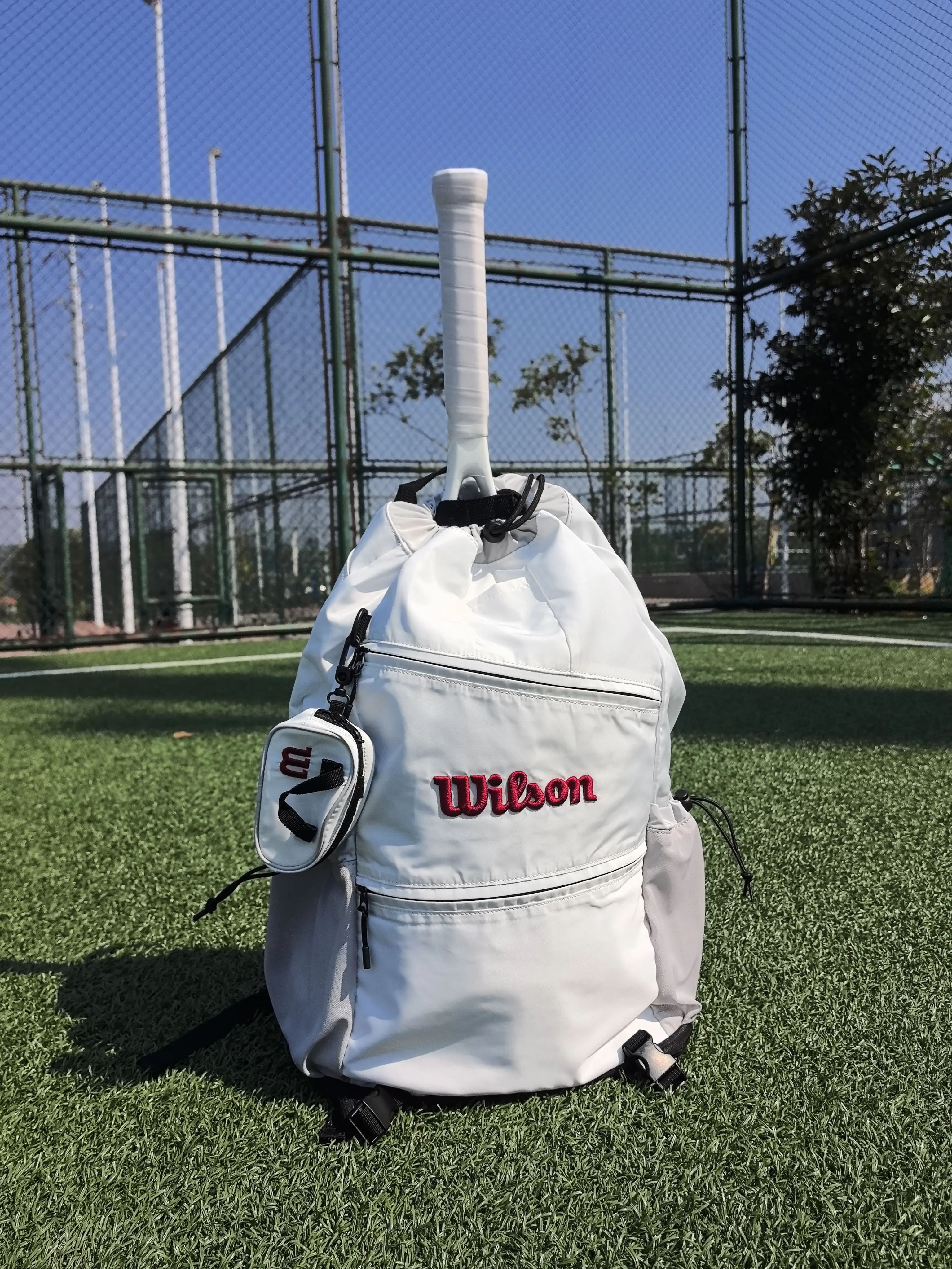 Wilson Tennis Racket Bag Badminton Bag Sports Large Capacity Backpack with Drawstring for Men Women 2 Pieces WU33008413 TBP71 4