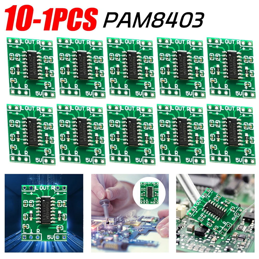 PAM8403 오디오 전력 증폭기 모듈 2.5V-5.5V 2 채널 슈퍼 미니 스테레오 오디오 앰프 보드 볼륨 조절용 USB 전원 공급 장치