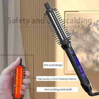 Brosse à cheveux professionnelle en céramique, bigoudi électrique, peigne, rouleau à friser, fer à friser 3