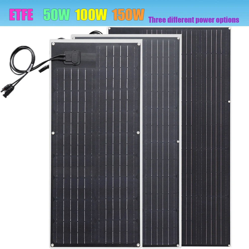 BOGUANG Photovoltaic ETFE Flexible Solar Panel 100W 150W 50W  Monocrystalline Solar Cell for Car/Yacht/Steamship Solar Battery