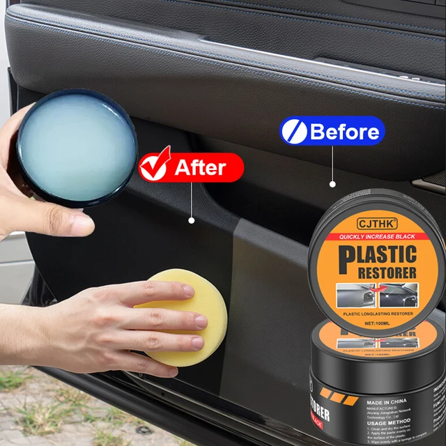 Car Plastic Restorer Crystal Clear Auto Interior Leather & Panel Renewal Wax Coating Agent Back To Black Gloss Car Wax Polish 1