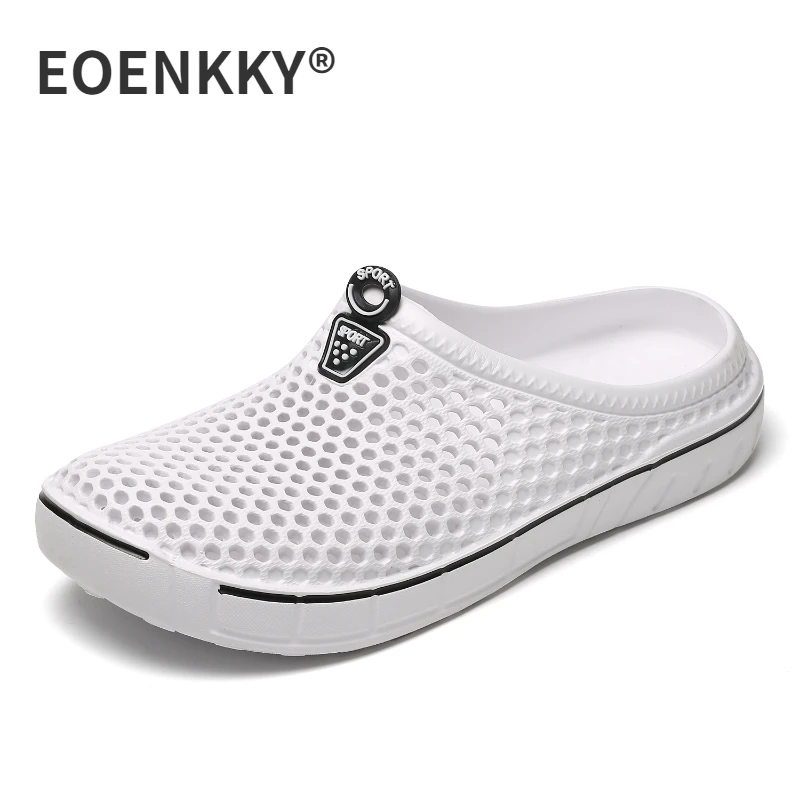 

Unisex Beach Sandals Indoor Shoes Mule Shoes One Stirrup Slippers with Holes Sandals Garden Shoes Home Slippers Anti-slip