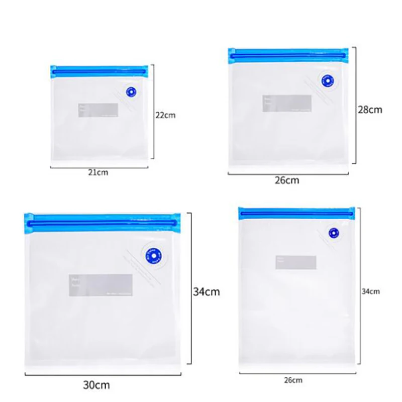 Vacuum Sealer Mini 10pcs Reusable Food Storage Bags Vacuum Bag Food Air Compressed Bag Ziplock Freezer Bags for Kitchen fresh keeping bags plastic food storage bags vacuum seal bags plastic zip lock bags vacuum bags food storage bags