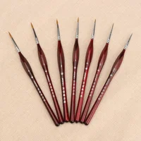 7Pcs Paint Brush Set Professional Sable Hair Art Nail Painting Drawing Pen 2