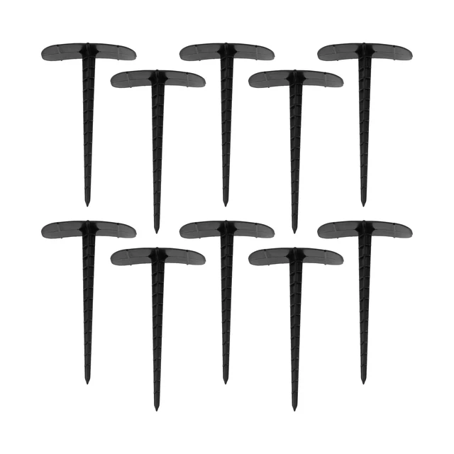 10 db Kerti Őrölt Körmök 14 Cm/5,5 Hüvelykes Műanyag Rögzítő Üvegházhatású Film Tüskés Gyomnövény Szőnyegbetét Pázsit Ív Padlószövet Tét - Image 6