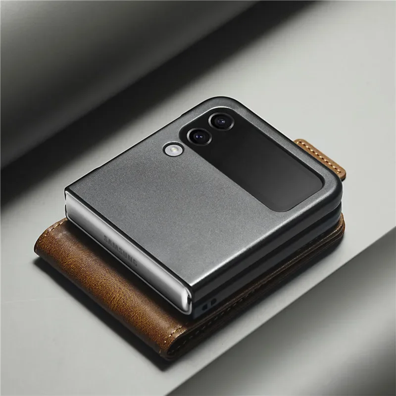 EUCAGR Magnetic Leather Wallet Case with Card Slot Holder