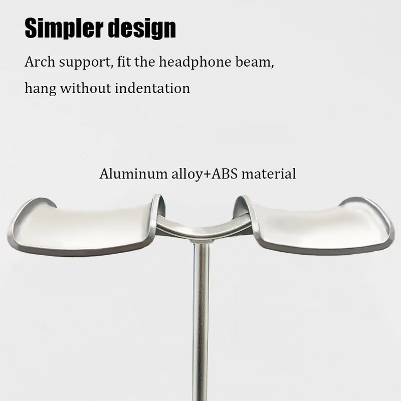 Universal Headphone Stand Detachable Headset Hanger Metal ABS Double Side Headphones Bracket Display Shelf with Anti-slip Pad