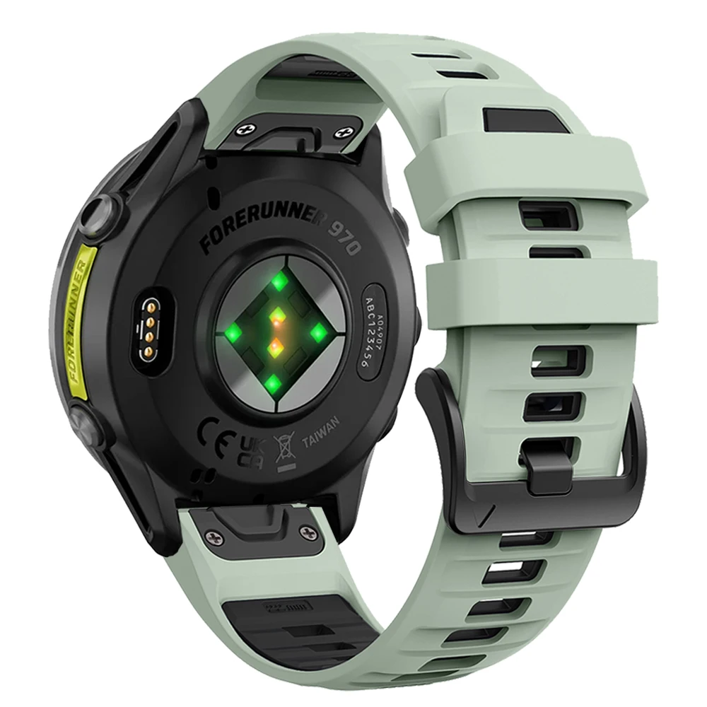 QuickFit 22mm Two-Tone Silicone Sports Watch Band Strap
