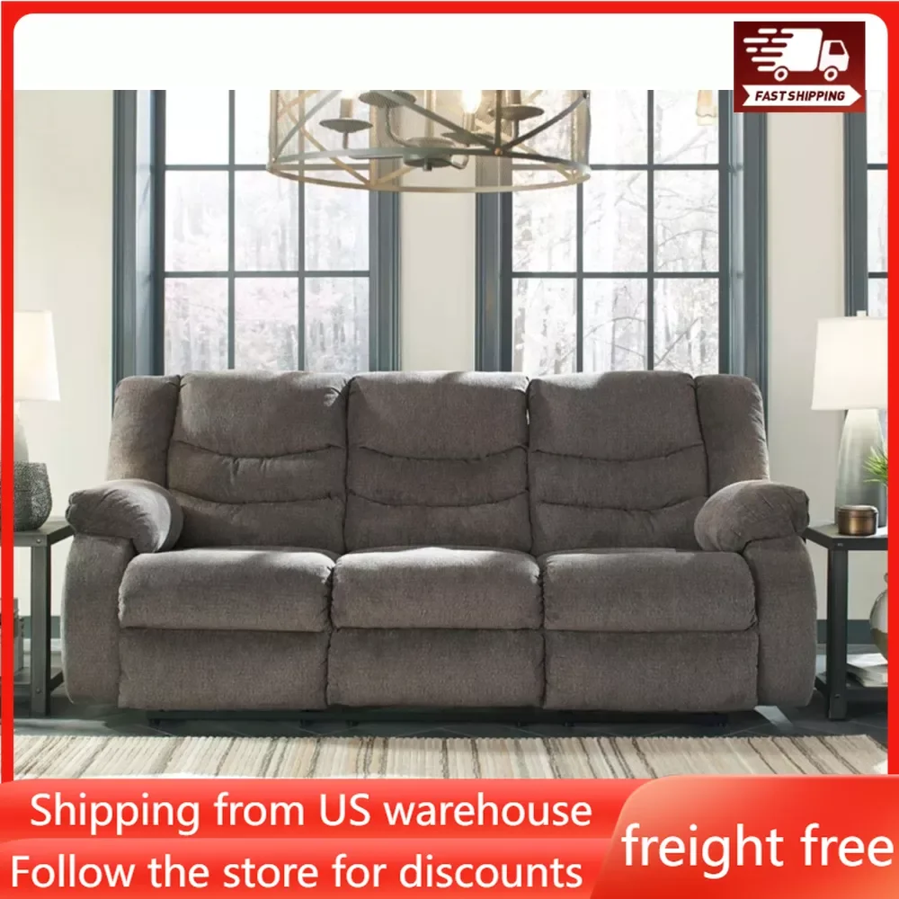 

Furniture Living Room Modern Manual Pull Tab Reclining Sofa Home Warm and Comfortable 87" W X 40" D X 40" H Free Delivery