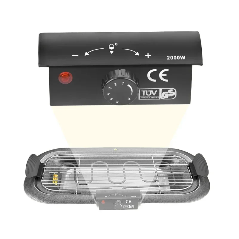 220v 2kw Smokeless Korean electric oven baking tray Outdoor barbecue machine Home smokeless grill Korean barbecue stove 3