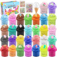 30pack Decompress Soft Charms Rainbow Clay Slime Party Toy for Kids Gift Colored Modeling Clay Set Toys Education Creativity Toy 1