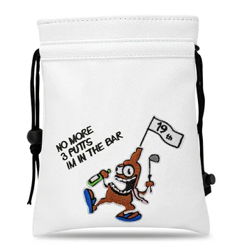 1 pz Borsa Porta Palline da Golf con Motivo Pirata, Materiale PU Resistente, Portatile per Conservare Palline da Golf, Versatile Unisex