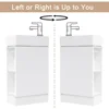 18.6" Small Single Bathroom Vanity with Sink, Freestanding Bathroom Vanity ,Wood Bathroom Cabinet with Ceramic Sink, White 3