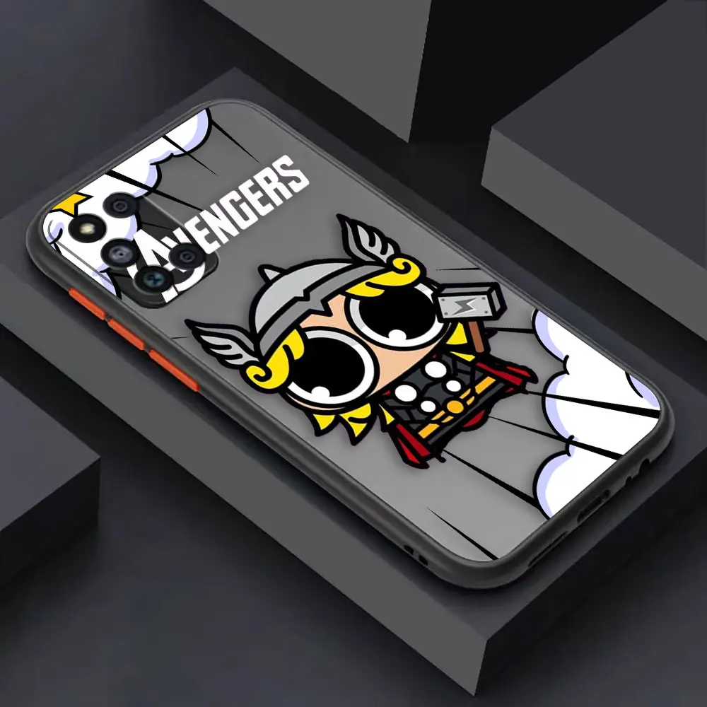 thumbnail image 1 of Matte Case for Samsung Galaxy M62 M53 M52 M51 M33 M32 M31 M30S M23 5G J8 J7 J6 J5 Case Marvel Cartoon Hero Spider-Man Lron Man, 1 of 5