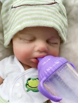 Loulou Can Open mouth Reborn Doll Baby Full Body Soft Silicone Bebe Doll Boy And Girl For Choose 1