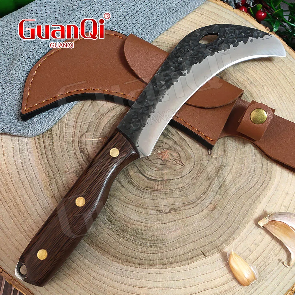 

6 Inch Hand Forging Cleaver Knife Kitchen Chef Knife Cutting Meat Multi-purpose Knife Slaughter Knife Fixed Blade Cooking tools