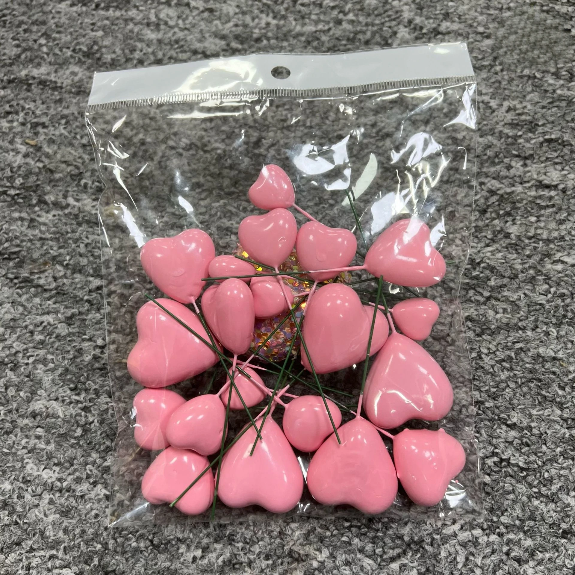 DIY Cupcake Flag Christmas Wedding Party Decoration Heart Shape Cake Topper Gold Silver Pink Blue Ball Happy Birthday