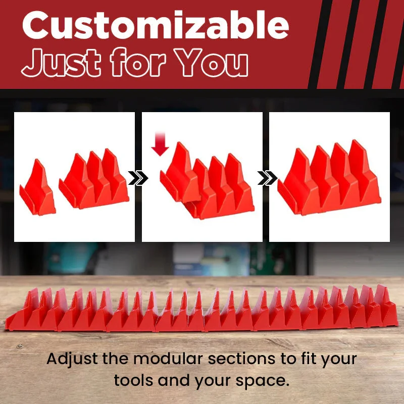 Wrench Organizer Rack Set Wrench Rack Holder 23-46PCS Capacity Multifunctional Compact ABS Magnetic Modular Wrench Organizer