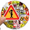 10/30/50PCS Warning Stickers Danger Banning Skateboard Fridge Guitar Laptop Motorcycle Travel Classic Toy Cool Decals Sticker 5