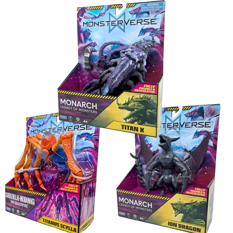 Playmates Godzilla Vs Kong Anime Actionfigur Ion Dragon TITAN X Scylla Modell Spielzeug Sammlerstücke Ornamente Geschenke