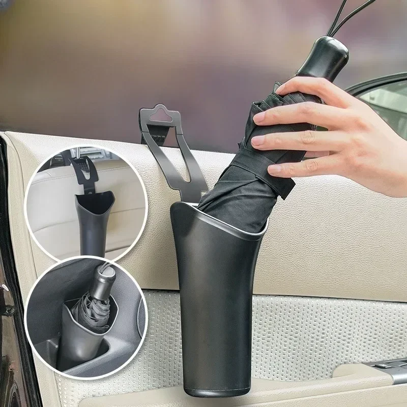 1/2 Piece Car Umbrella Frame Waterproof Umbrella Cover Multifunctional Car Storage Trash Can Rear Seat Beverage Rack umbrella sets car storage box