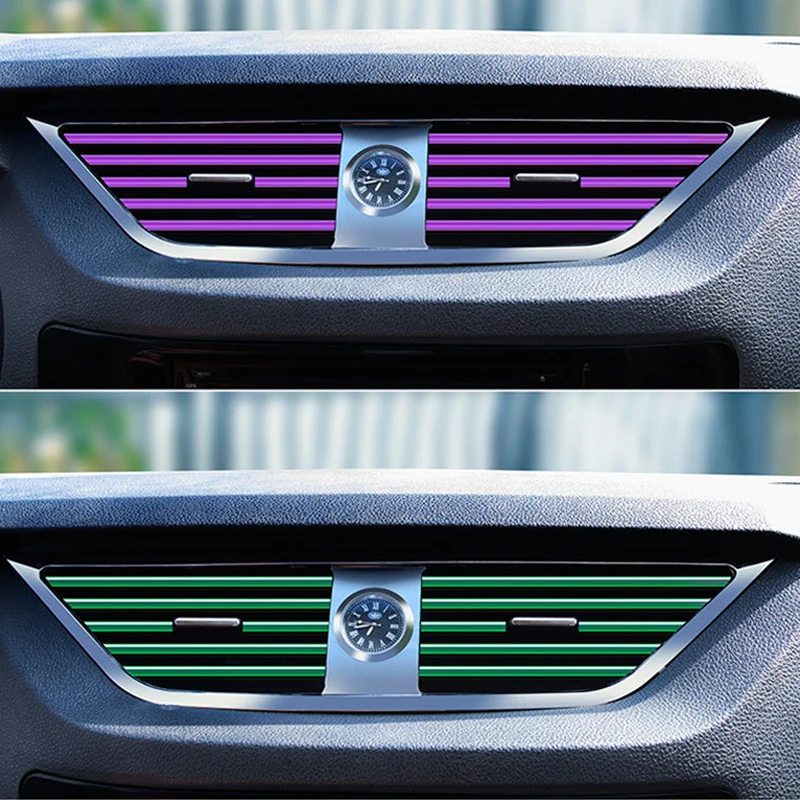 10-Piece Universal Car Air Conditioner Vent Trim Strips – U-Shaped Soft Decorative Interior Grille Accessories 2