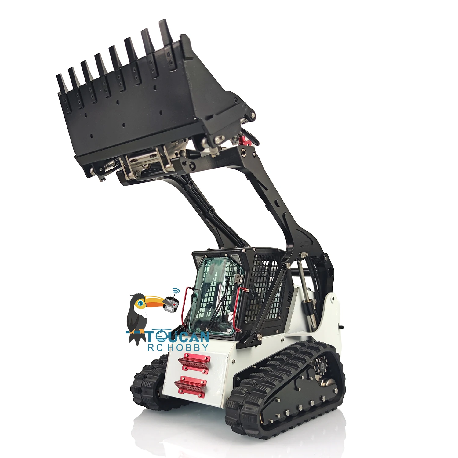 LESU 1/14 Metal Aoue-Lt5H Skid-Steer Hydraulic RC Loader DIY Remote Control Truck Mini Cars Model Toys for Boys Gifts TH20001 3
