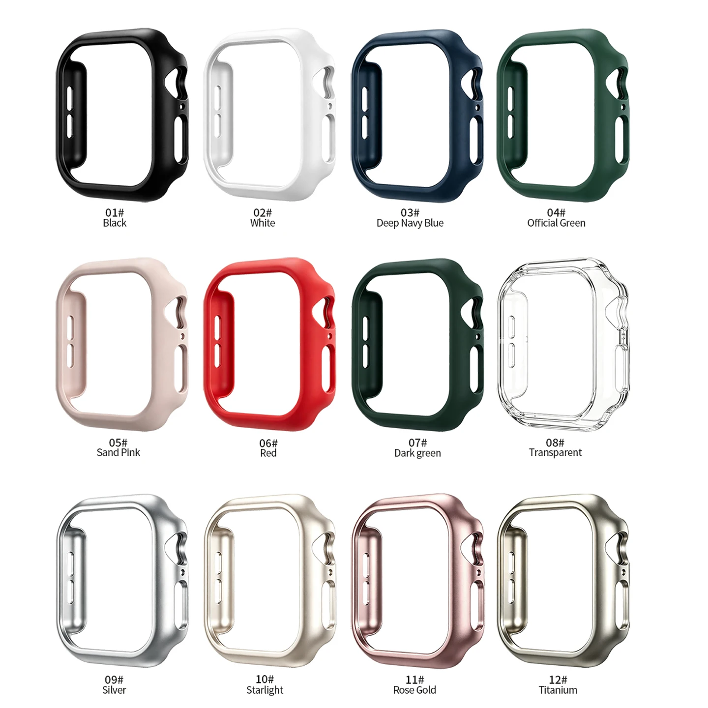 Durable Protective Bumper Case for Apple Watch - Premium PC Shield & Accessories Cover