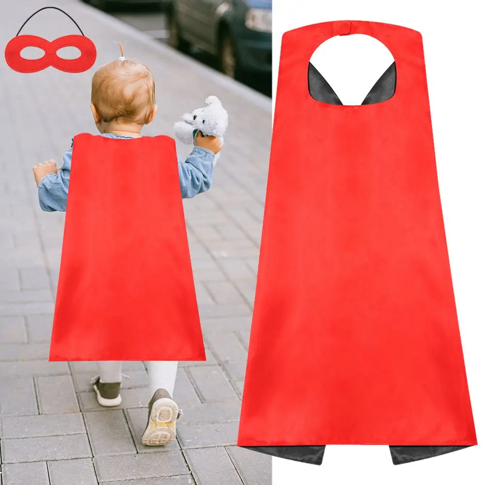 New DIY Performance Props Children Gifts Superhero Costumes Super Hero Cloak Mask Boys Girls Cloak Halloween Cosplay