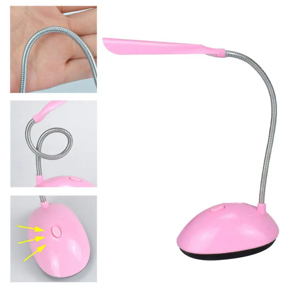 Useful Table Lamp USB Powered Reading Light Adjustable Standing Type 360 Degree Rotating LED Reading Light 4