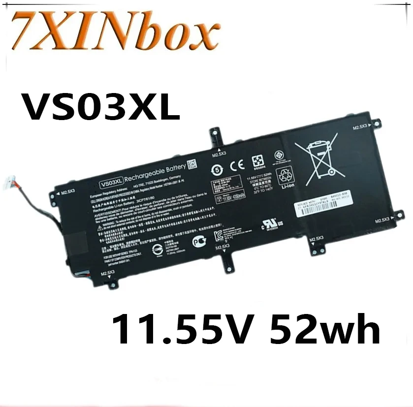 

7XINbox 11.55V 52wh Original VS03XL Laptop Battery For HP Envy 15-AS 15-AS014WM 849047-541 HSTNN-UB6Y Tablet