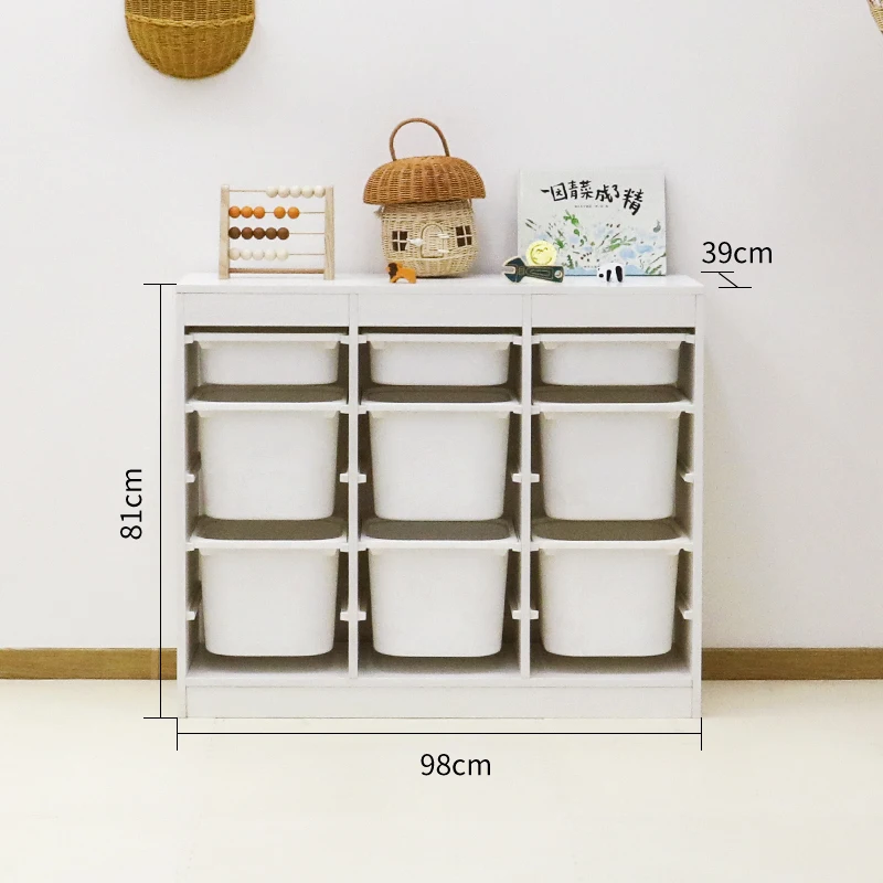 Five Layers High Capacity Wood Cabinet Kid Furniture Toys Storage Children Kids Cabinets For Kindergarten Bedroom Use