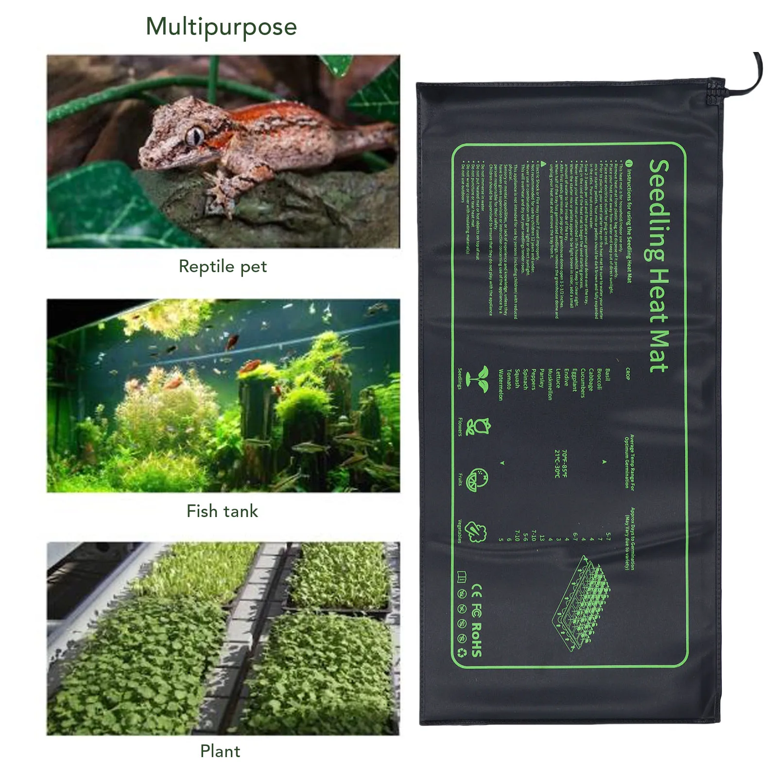 Plant Heat Mat - Warm Hydroponic Heating Pad for Greenhouse and Germination