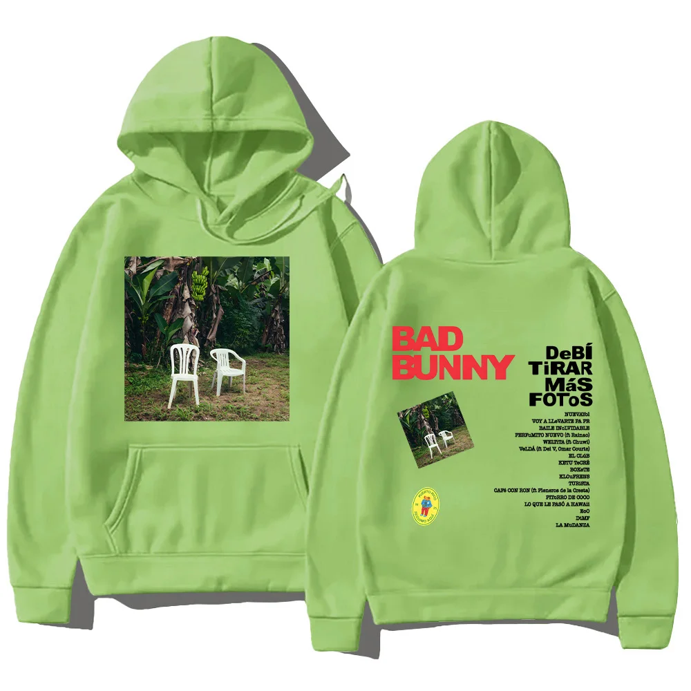 DTMF Debí Tirar Más Fotos Hoodies BAD BUNNY 2025 New Album Sweatshirt Harajuku High Street Pullover Fans Gift Fleece Streetwear 3
