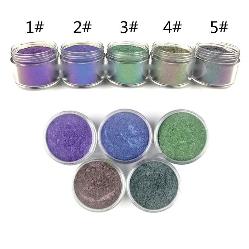 

N7MD 10g Pearlescent Mica Pigment Powder Color Changing for Slime Epoxy Resin Craft DIY Jewelry Making