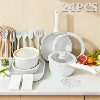 Pots and Pans Set, Nonstick Cookware Set Detachable Handle, Induction Kitchen Cookware Sets , RV Cookware Set, Oven Safe 1