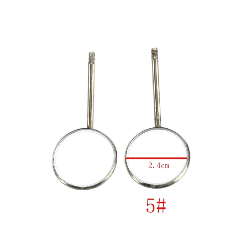10Pcs/set 2.4cm Professional Dental Mirror Oral Care Stainless Steel