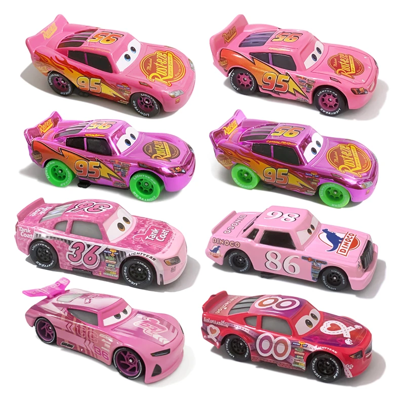 Cars 2 Cars 3 Anime Figure 95 Pink Lightning No: 36 McQueen Disney Pixar Model Car 1:55 Metal Die Casting Racing Car Toys Gifts