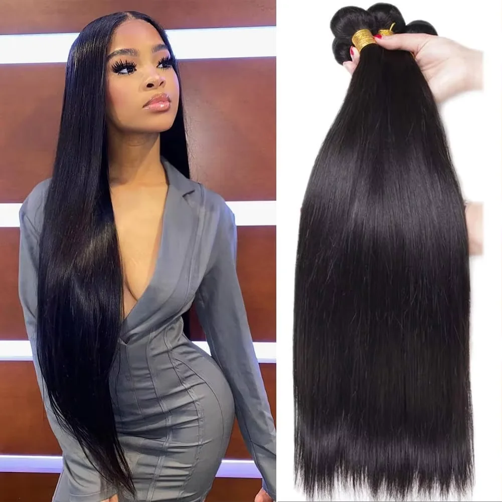 Human Hair Bundles 34 Inch Vietnamese Bone Straight 3 4 Bundle Deals For Women Original Raw Hair Weaving