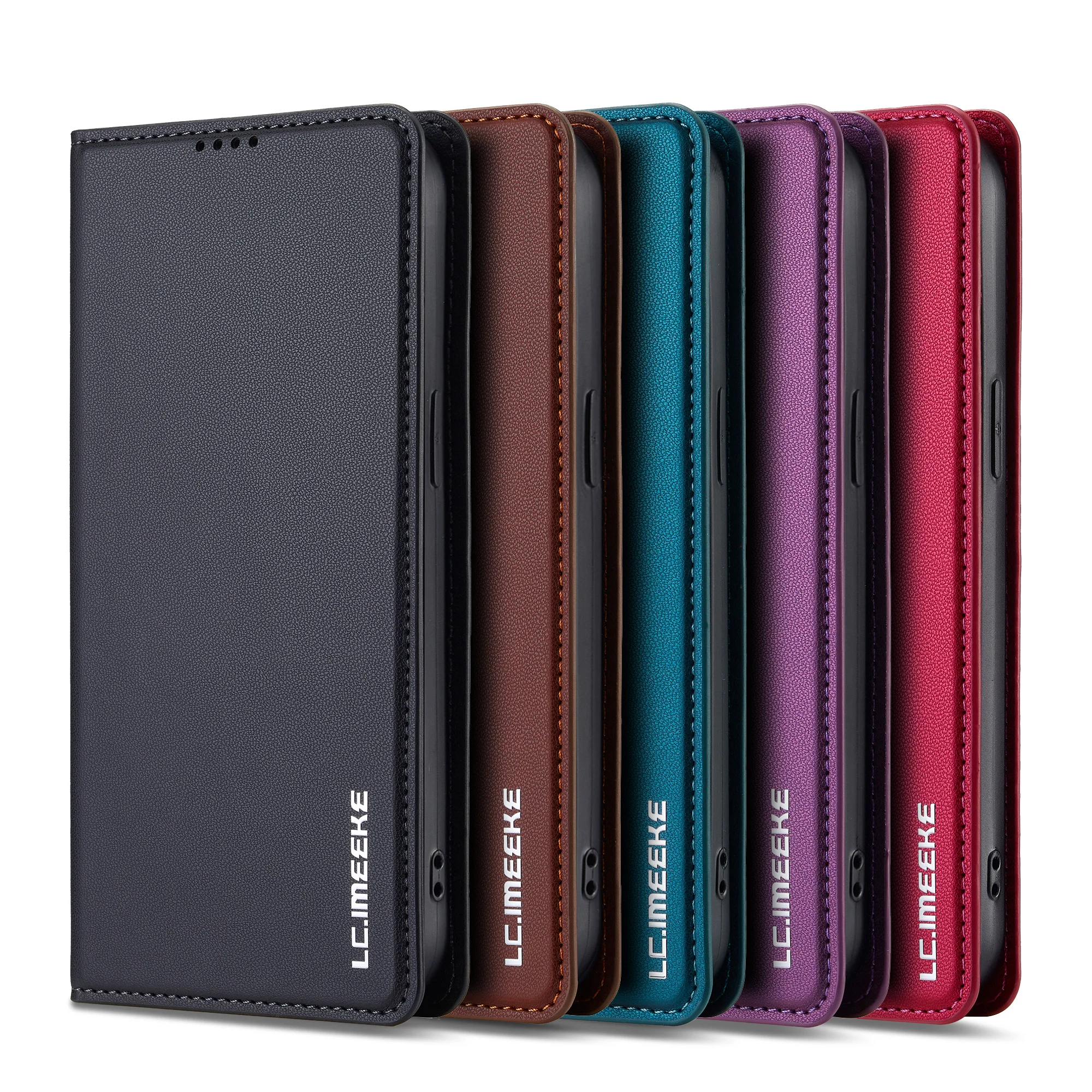 Preklopna magnetska kartica, solt novčanik, kožna futrola za iPhone 16 Pro Max 15 Plus 14 13 12 11 SE4 XS XR knjiga, poslovna torba, postolje_voghion.com