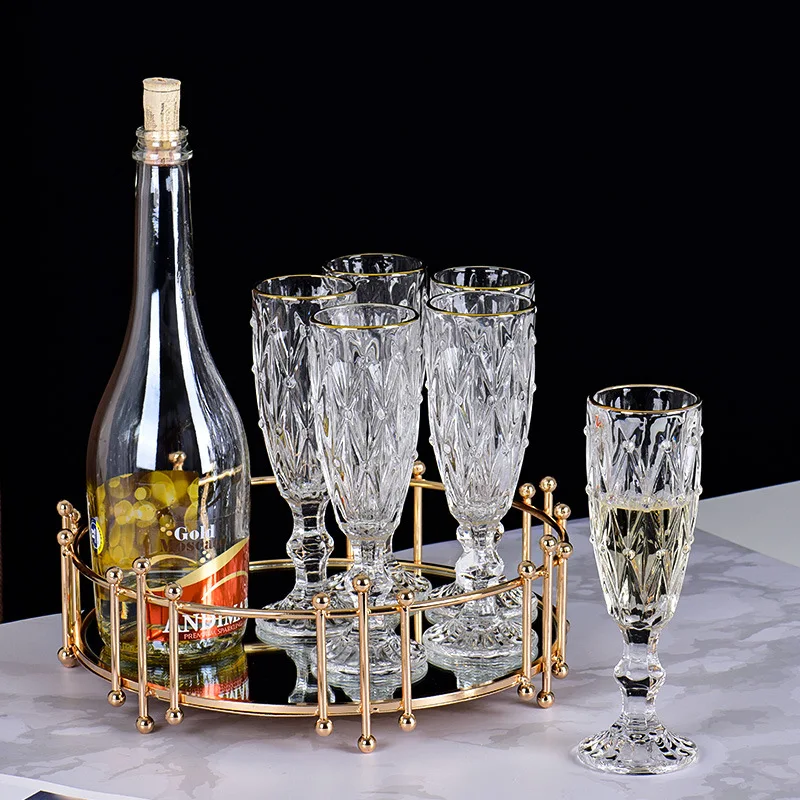 Clear crystal 170ml wedding champagne glasses 