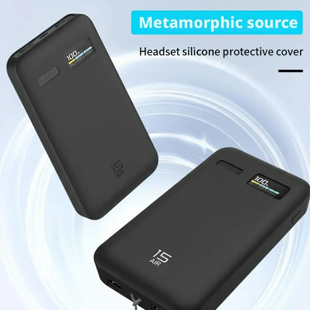 충격 방지 실리콘 파워 뱅크 실리콘 커버 CUKTECH No.15 방진 보호 커버 휴대용 단색 운반 케이스