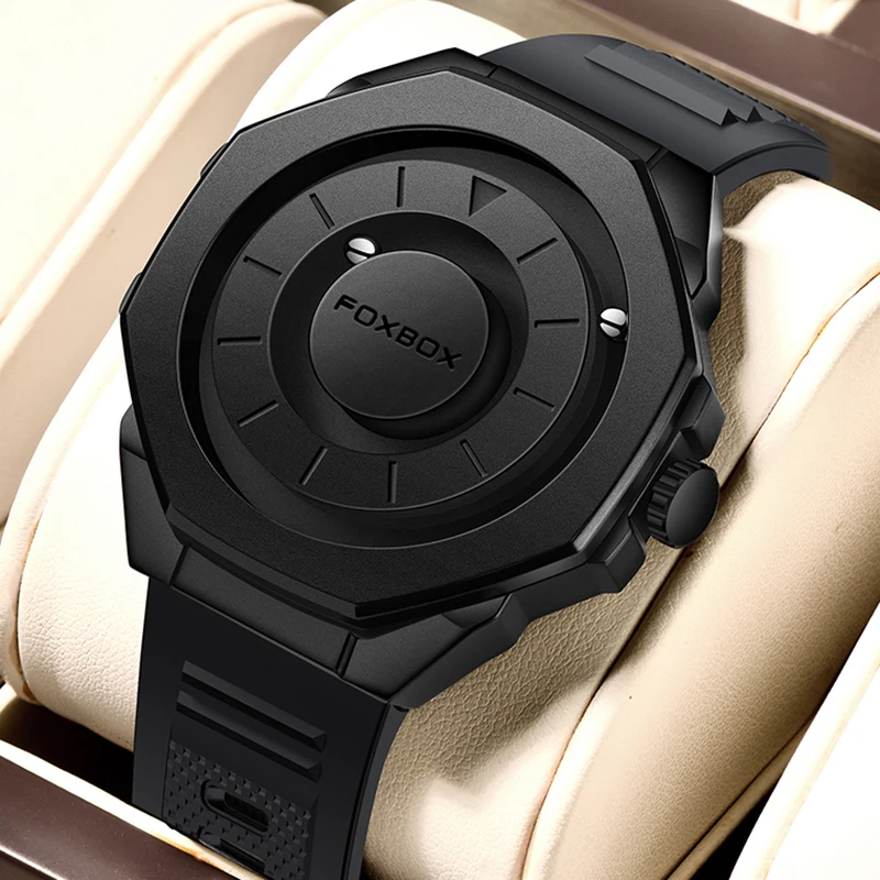 2025 New Men Watch FOXBOX Original Brand Luxury Rolling Bead Design Quartz Wrist Watches For Men Fashion Waterproof Watch Men