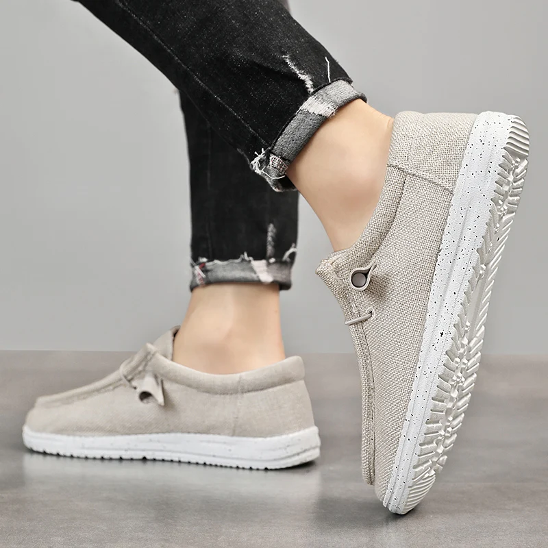 Men Casual Shoes Breathable Lightweight Slip-On Flats Simple Comfortable Solid Color Soft Sole Shoes Men Shose For Sale Loafers - 5