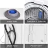 Washing Machine with Built-in Pump Drain 8 LBS Capacity Compact Laundry, Washing Machine 6