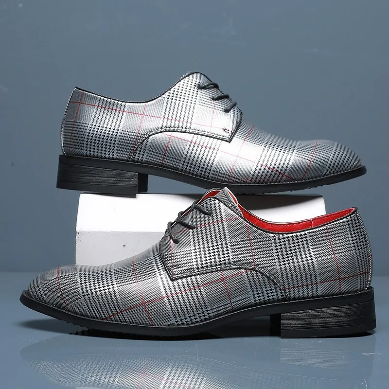 Men Classic Business Shoes Pointed Toe Lace-Up Formal Wedding Shoes Canvas Male Footwear Plus Size 38-48 mens leather dress shoes
