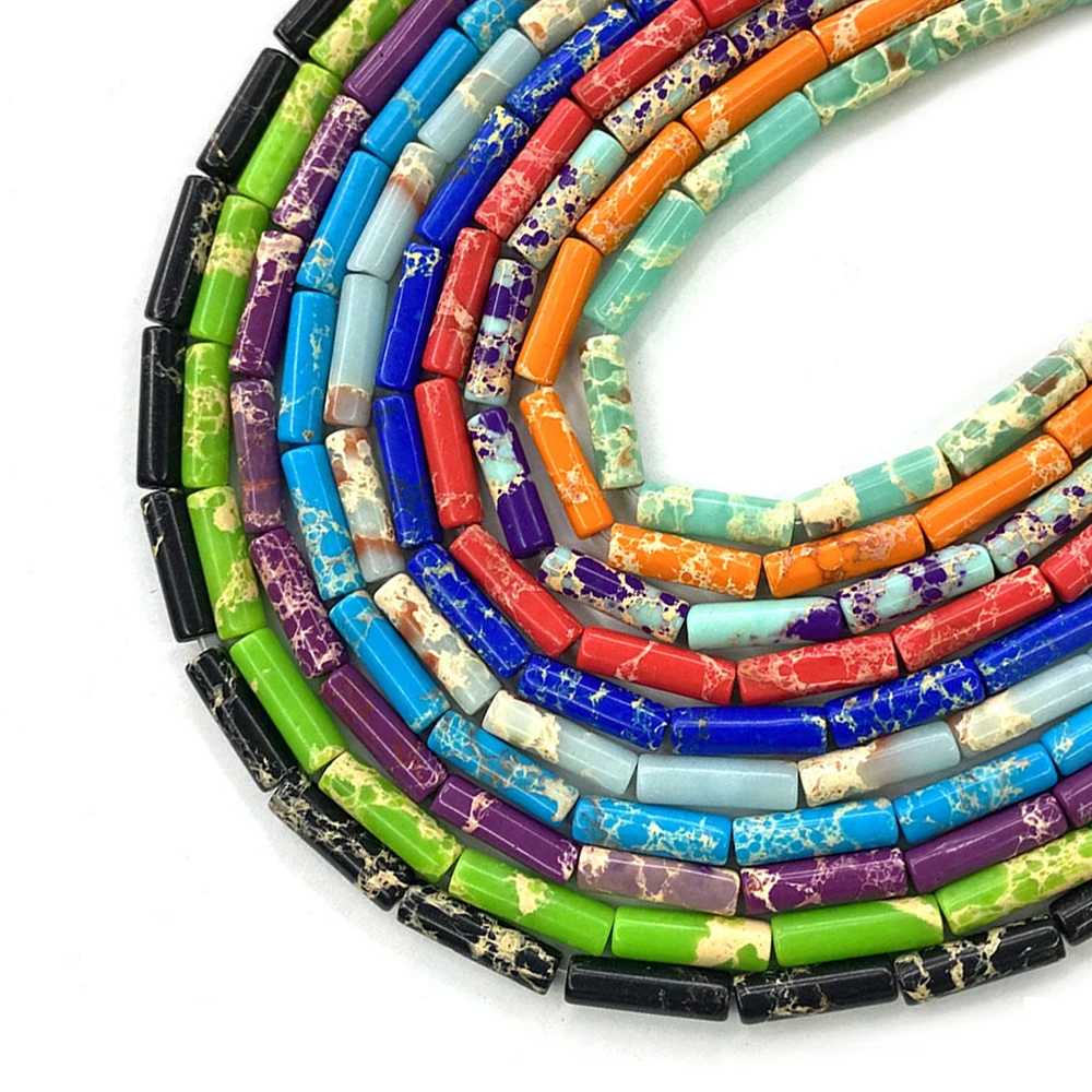 

Emperor Stone Tubular Natural Bracelet Bead 4x13mm Round Tube King Beads Jewelry Making DIY Necklace Earring Charms