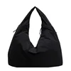Solid Color Textured Draped Tote Bag for Women Large Capacity Shoulder Bag Versatile Lady Bags Shopping Bag 5