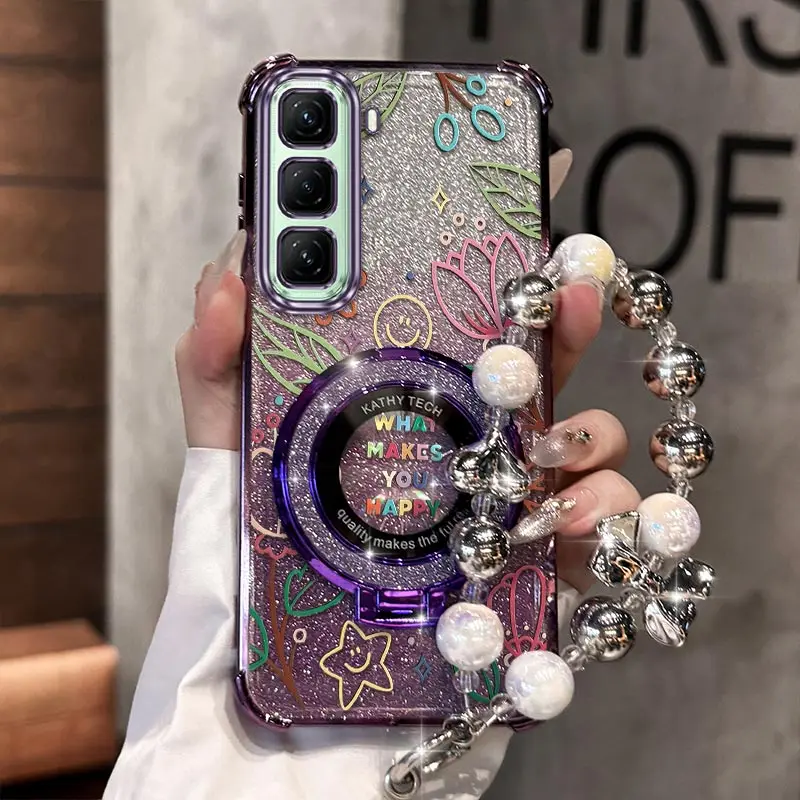 Grass Plating Bracelet Holder Phone Case - Hot 50 Small Series
